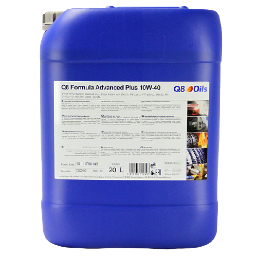 Моторное масло Q8 Formula Advanced Plus 10W-40, 20л